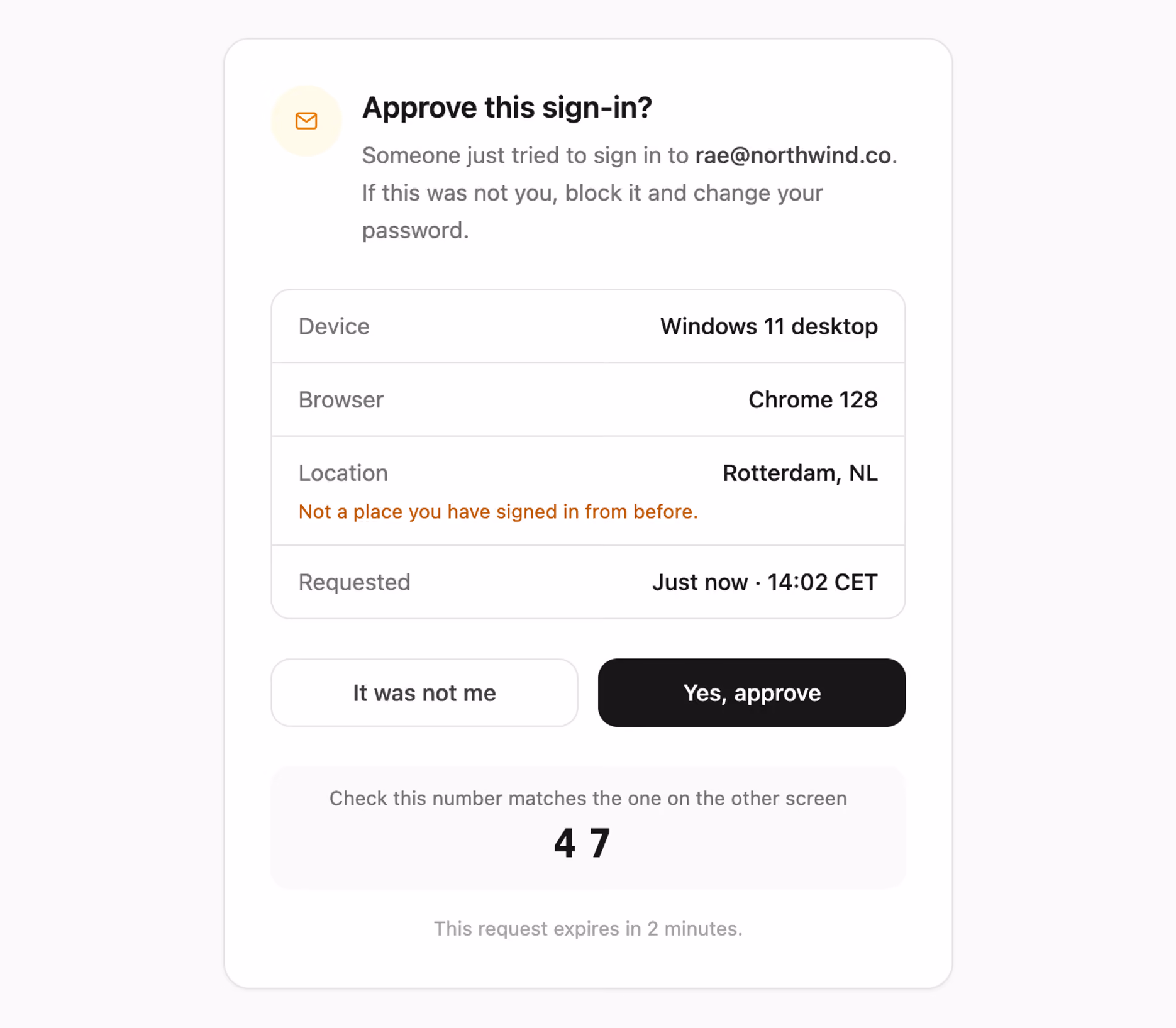 New device approval — Tailwind CSS Auth Forms layout preview