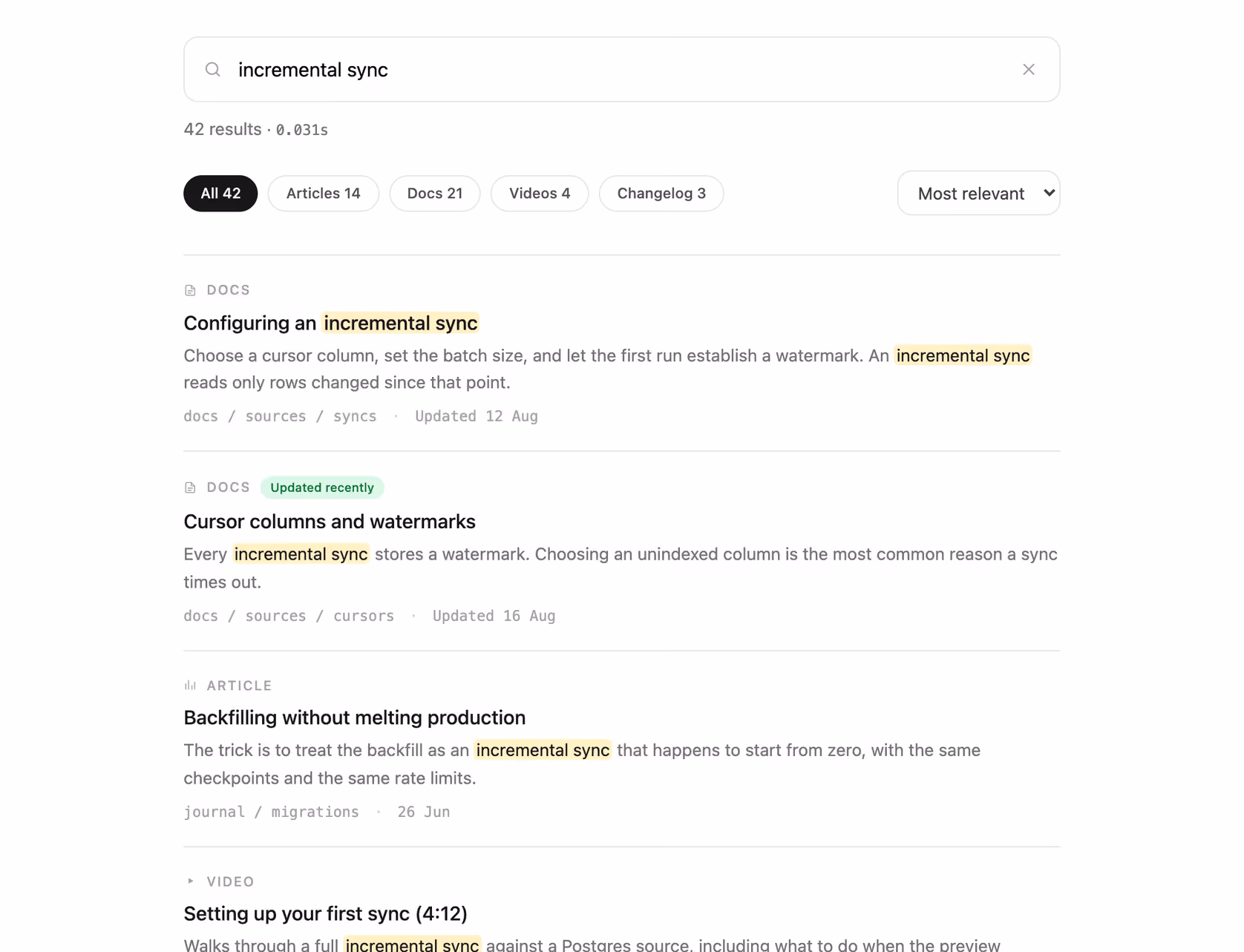 Content search results — Tailwind CSS Blog / Content layout preview