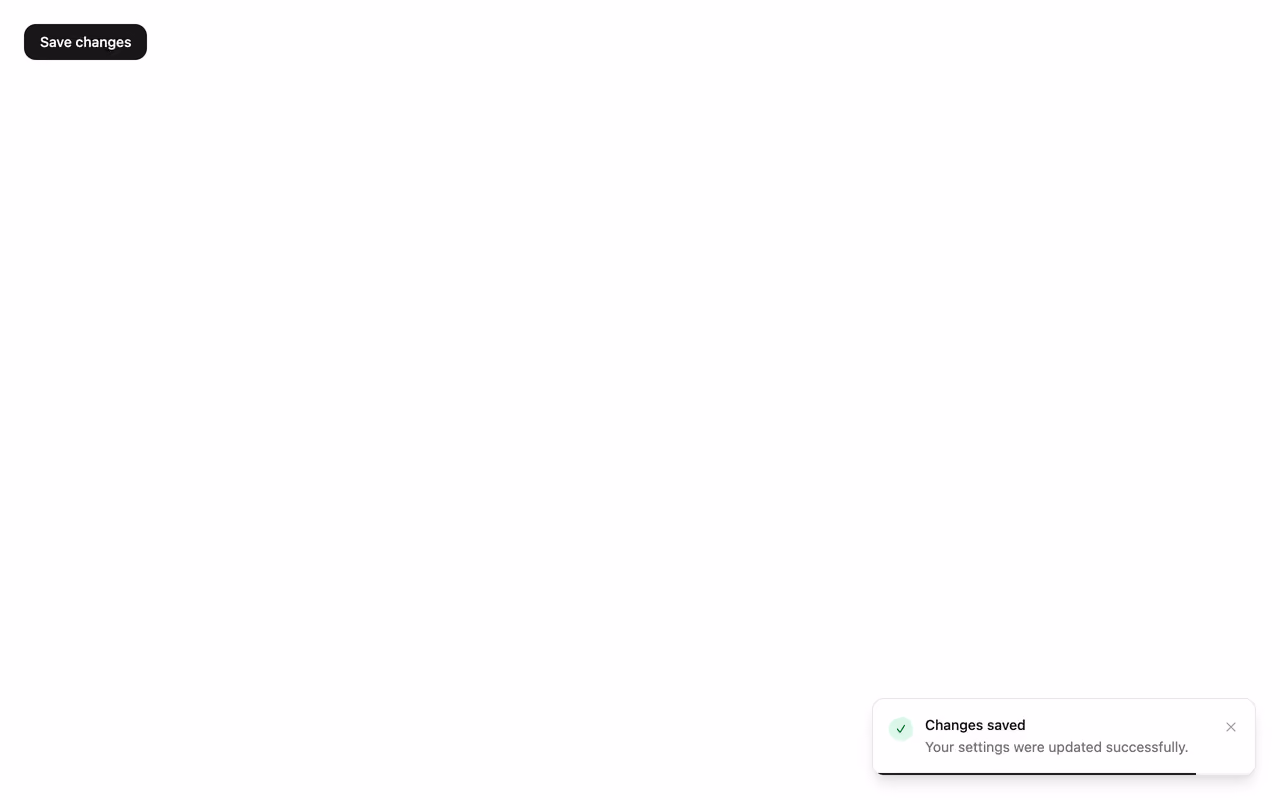 Toast notification — Tailwind CSS Bonus layout preview