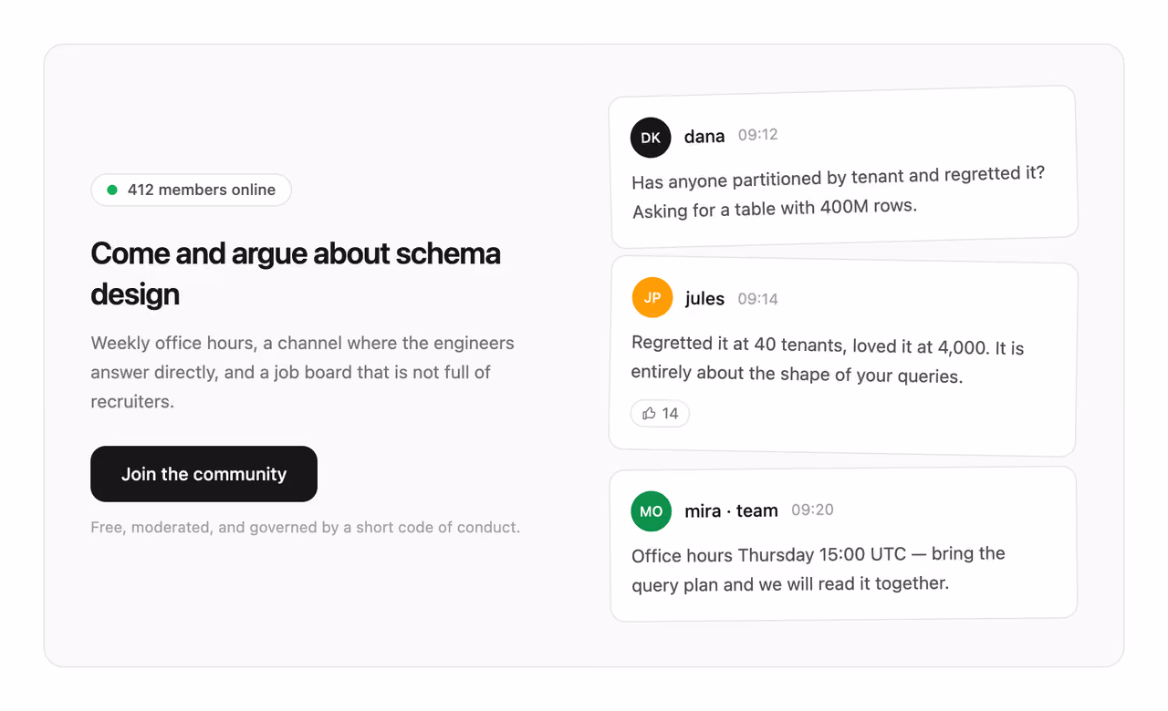 Community join banner — Tailwind CSS CTA Banners layout preview