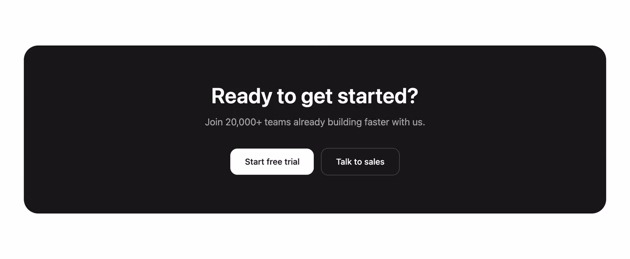 Full-width dark banner — Tailwind CSS CTA Banners layout preview