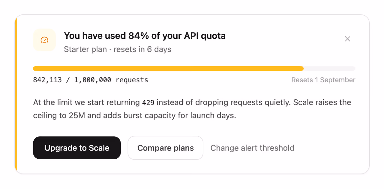 In-app upgrade nudge — Tailwind CSS CTA Banners layout preview