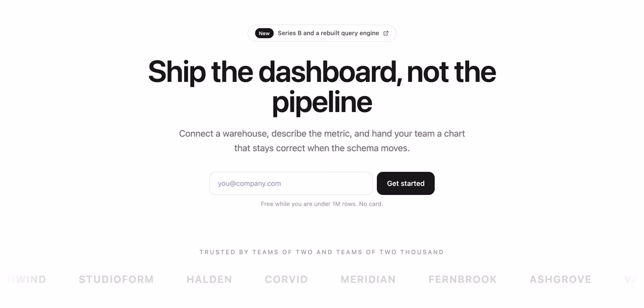 Marquee logo hero — Tailwind CSS Hero Sections layout preview