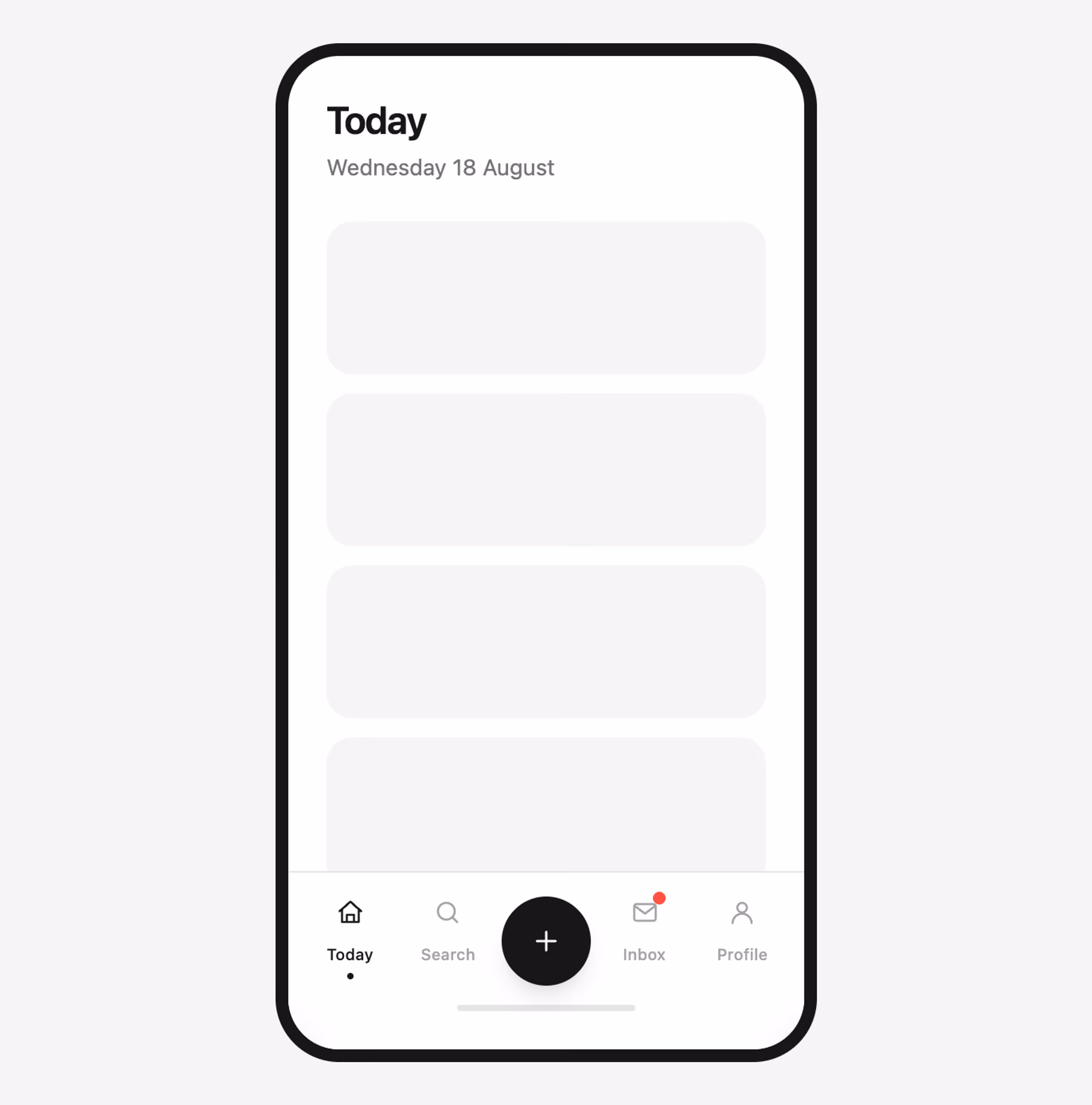 Bottom tab bar — Tailwind CSS Nav Bars layout preview