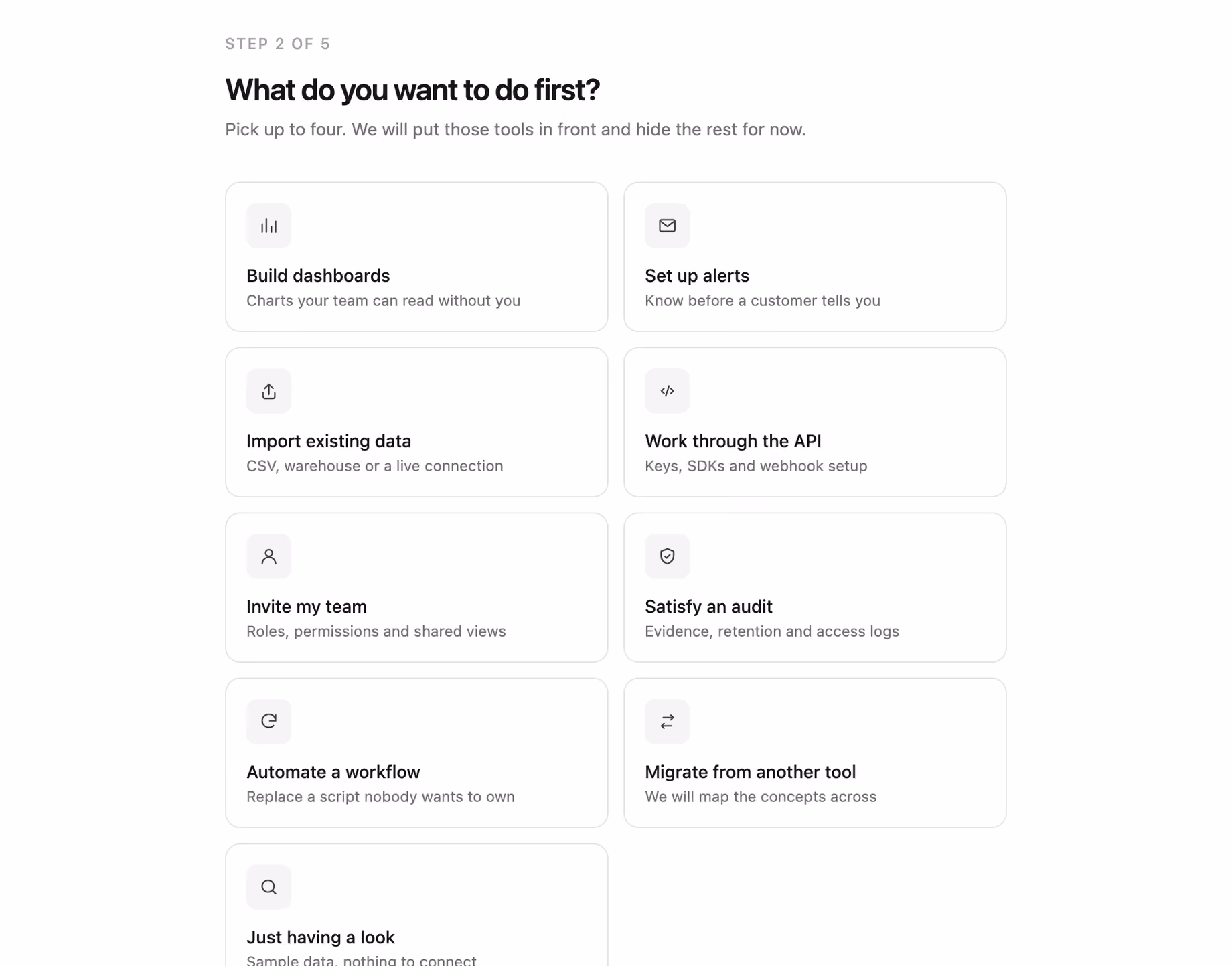 Goal picker with chips — Tailwind CSS Onboarding layout preview