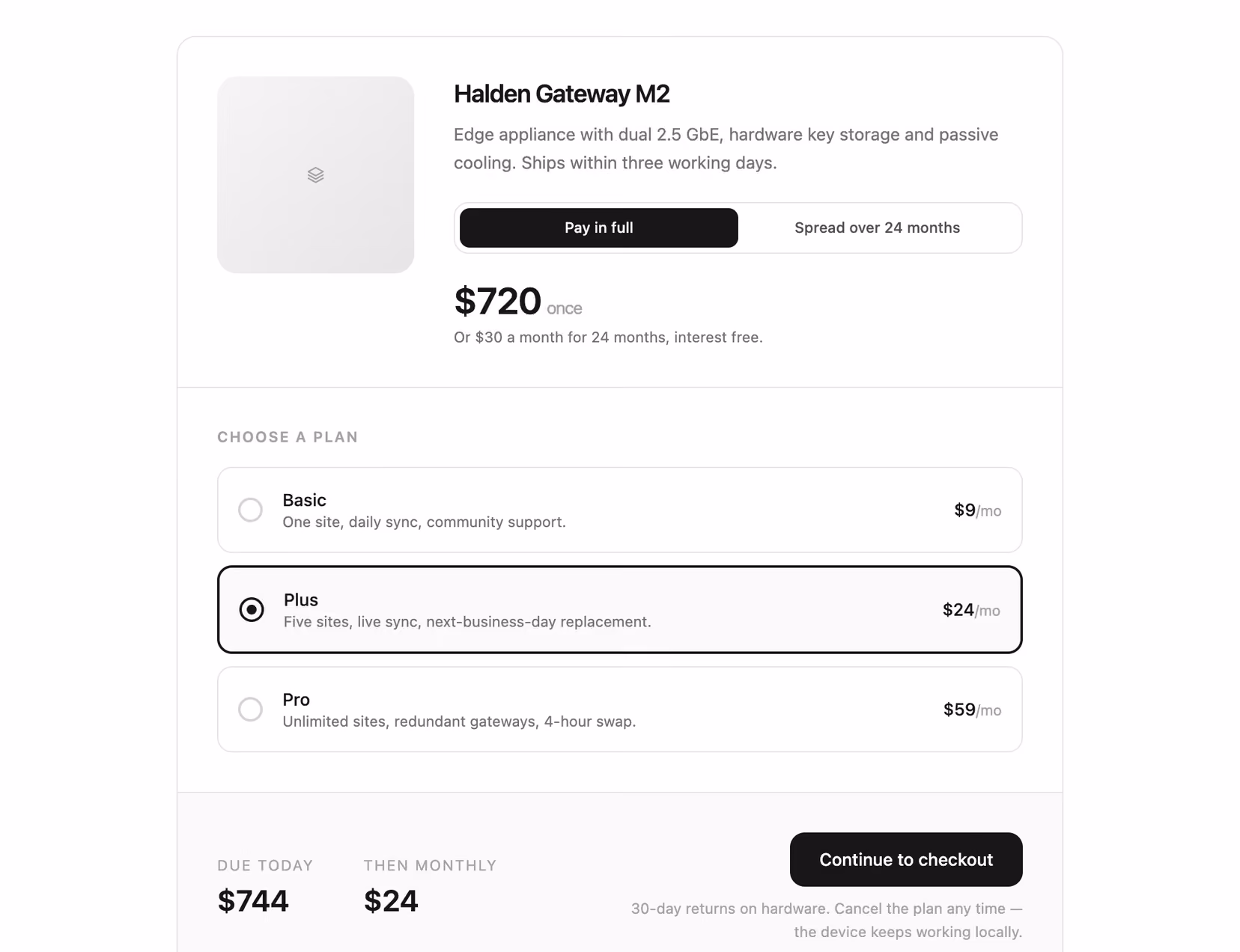 Device plus plan pricing — Tailwind CSS Pricing layout preview