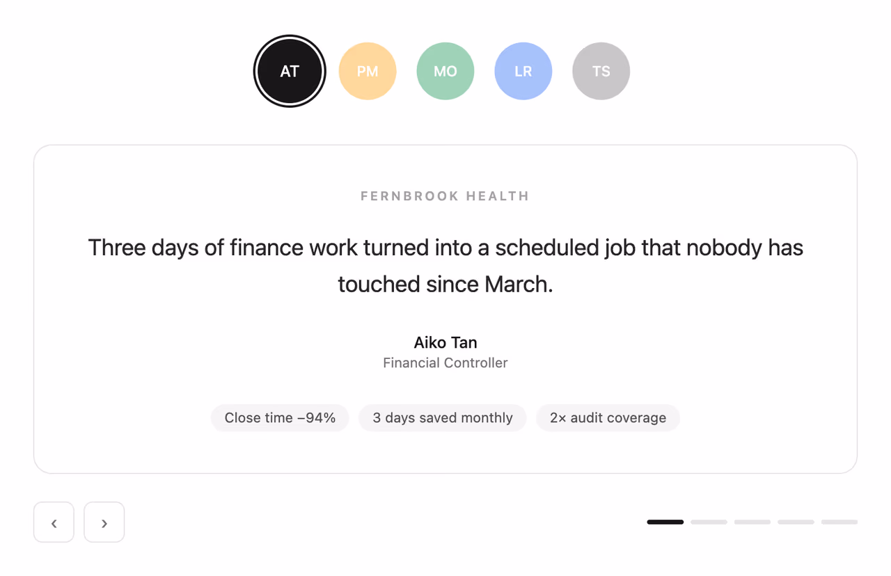 Avatar tab quote switcher — Tailwind CSS Testimonials layout preview